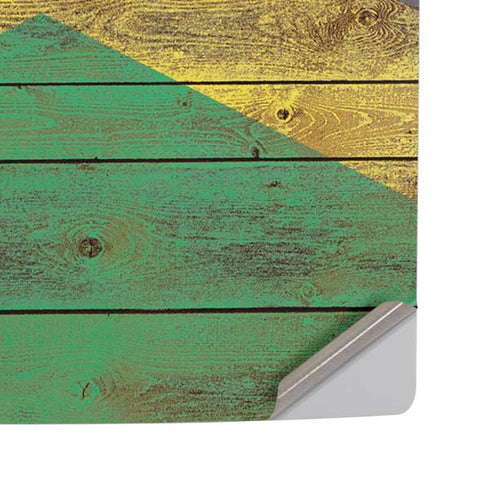 Jamaican Flag Dark Wood PS5 Pro Disk Console Skin